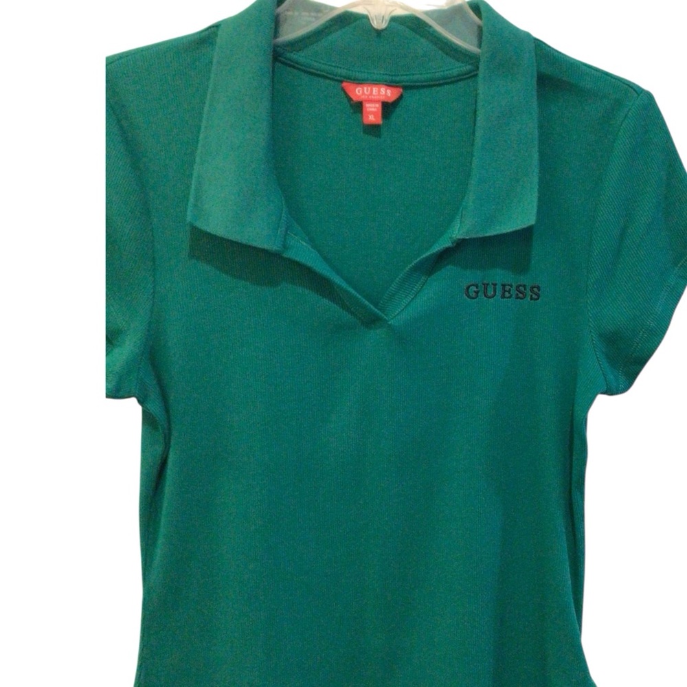 GUESS Women's Teal Button Down Shirt